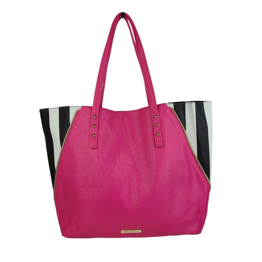 Juicy Couture Large Barbie Pink PVC Faux Leather Tote Bag